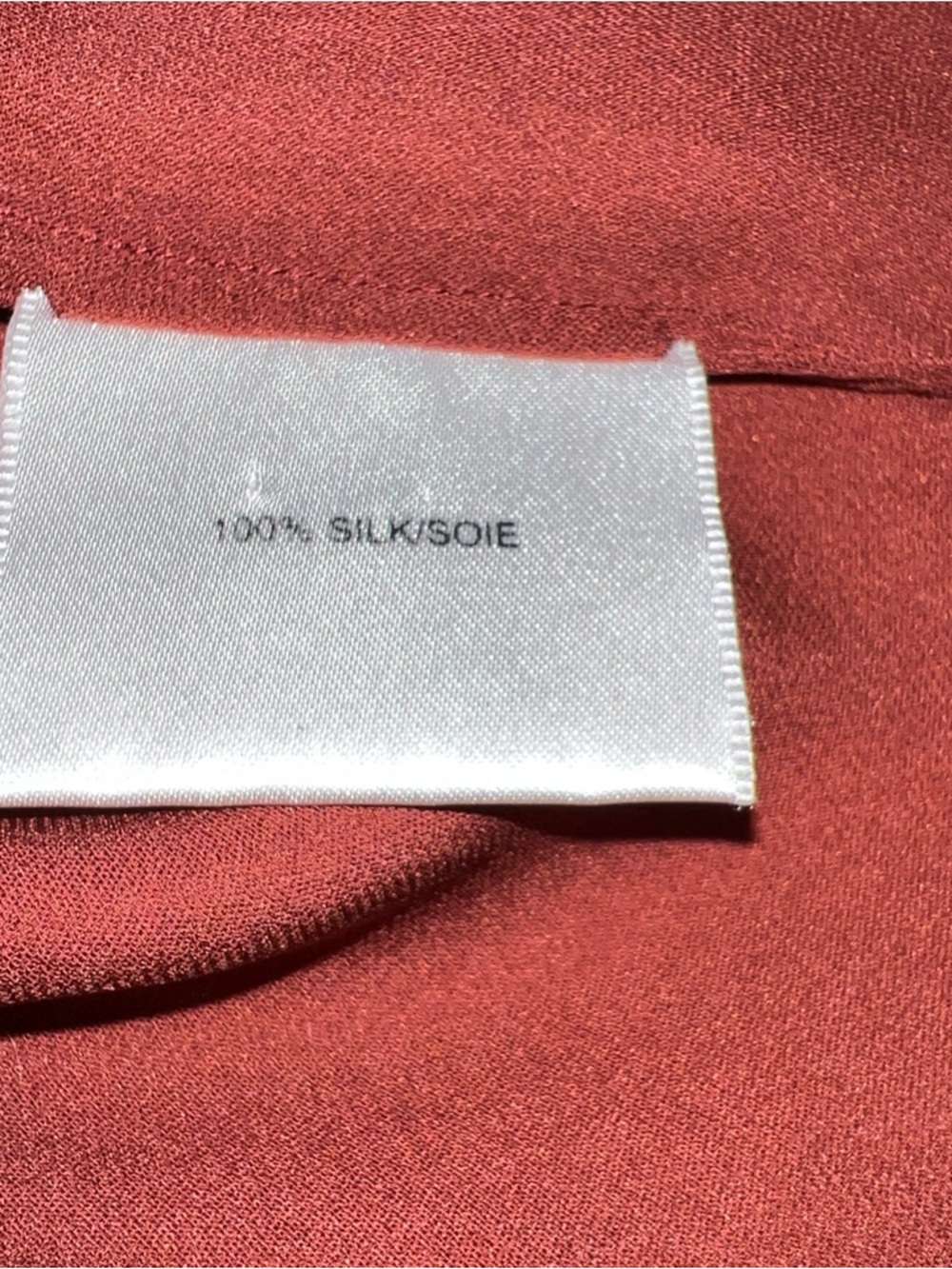 Haute Hippie silk Women's Rust Red Draped Blouse M - Picture 10 of 11